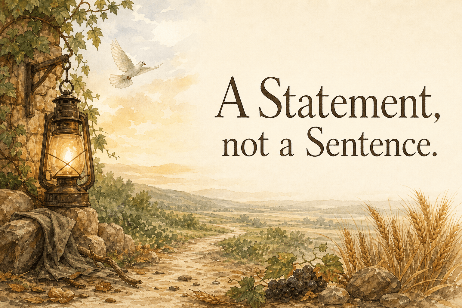 A Statement, not a Sentence.