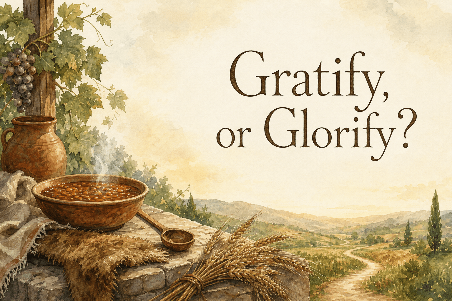 Gratify, or Glorify?