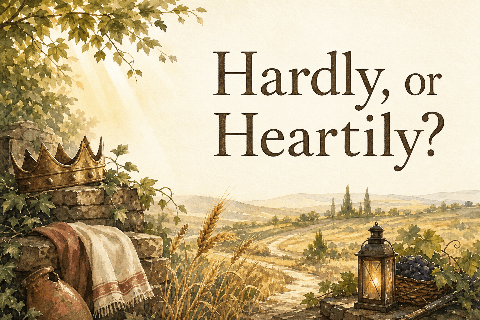 Hardly, or Heartily?