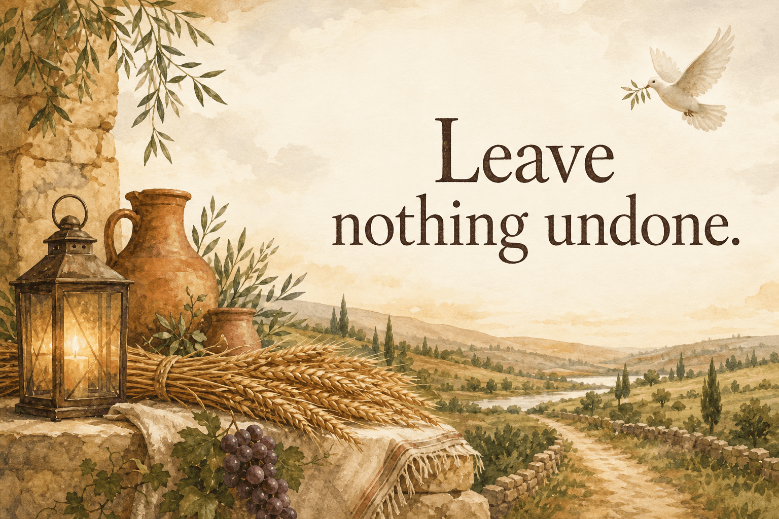 Leave nothing undone.