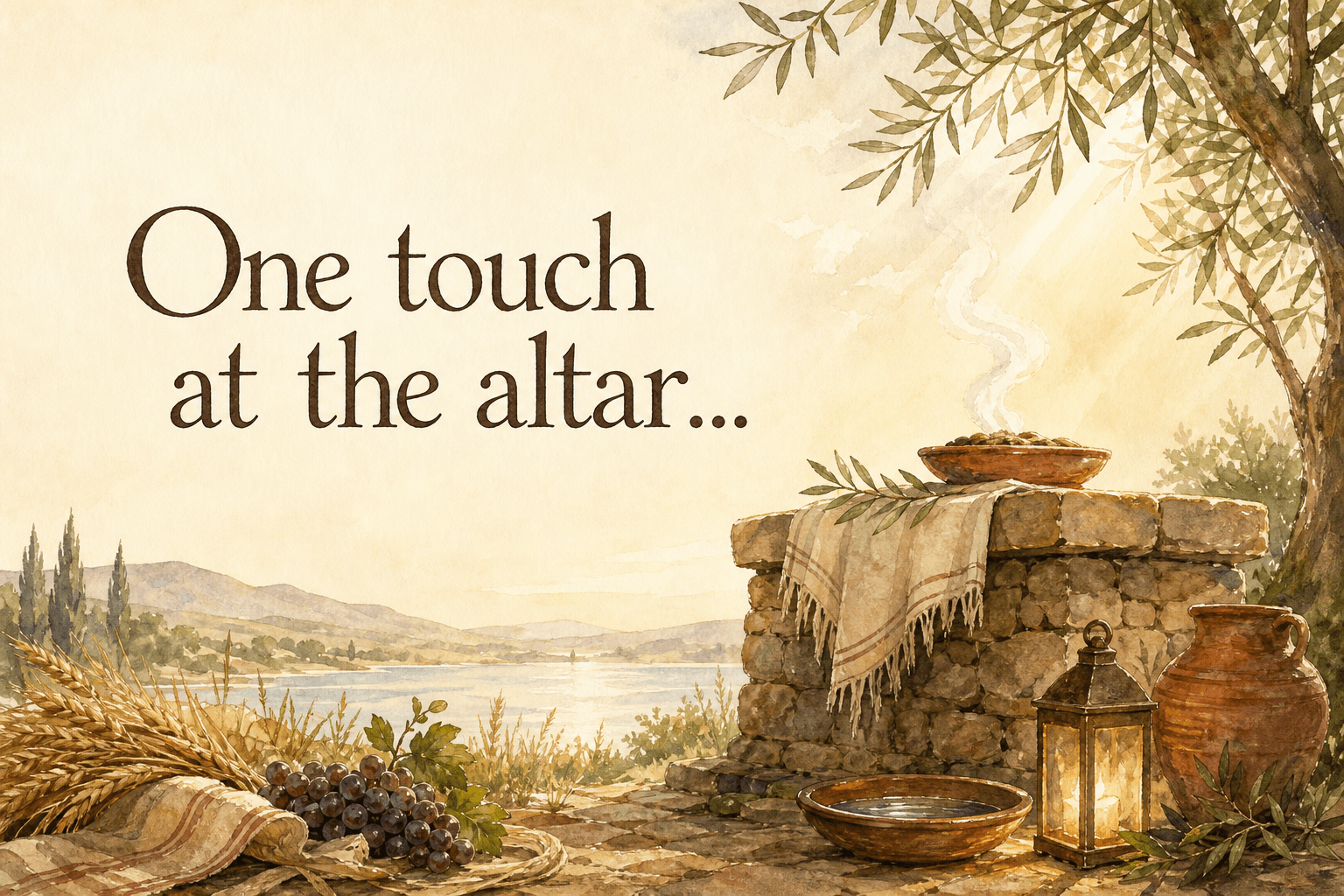 One touch at the altar...