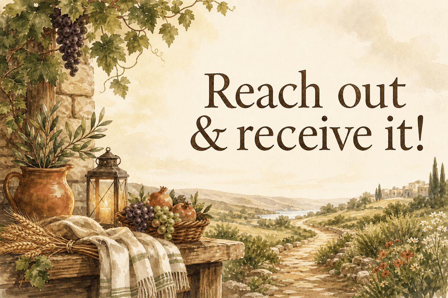 Reach out & receive it!