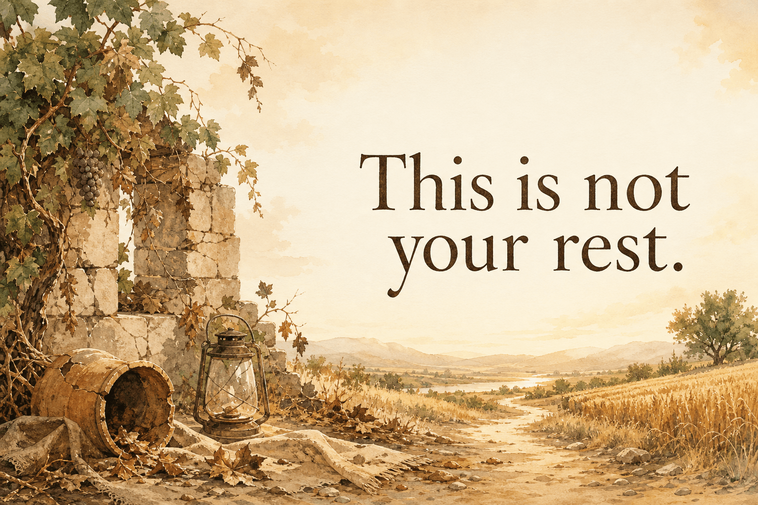 This is not your rest.