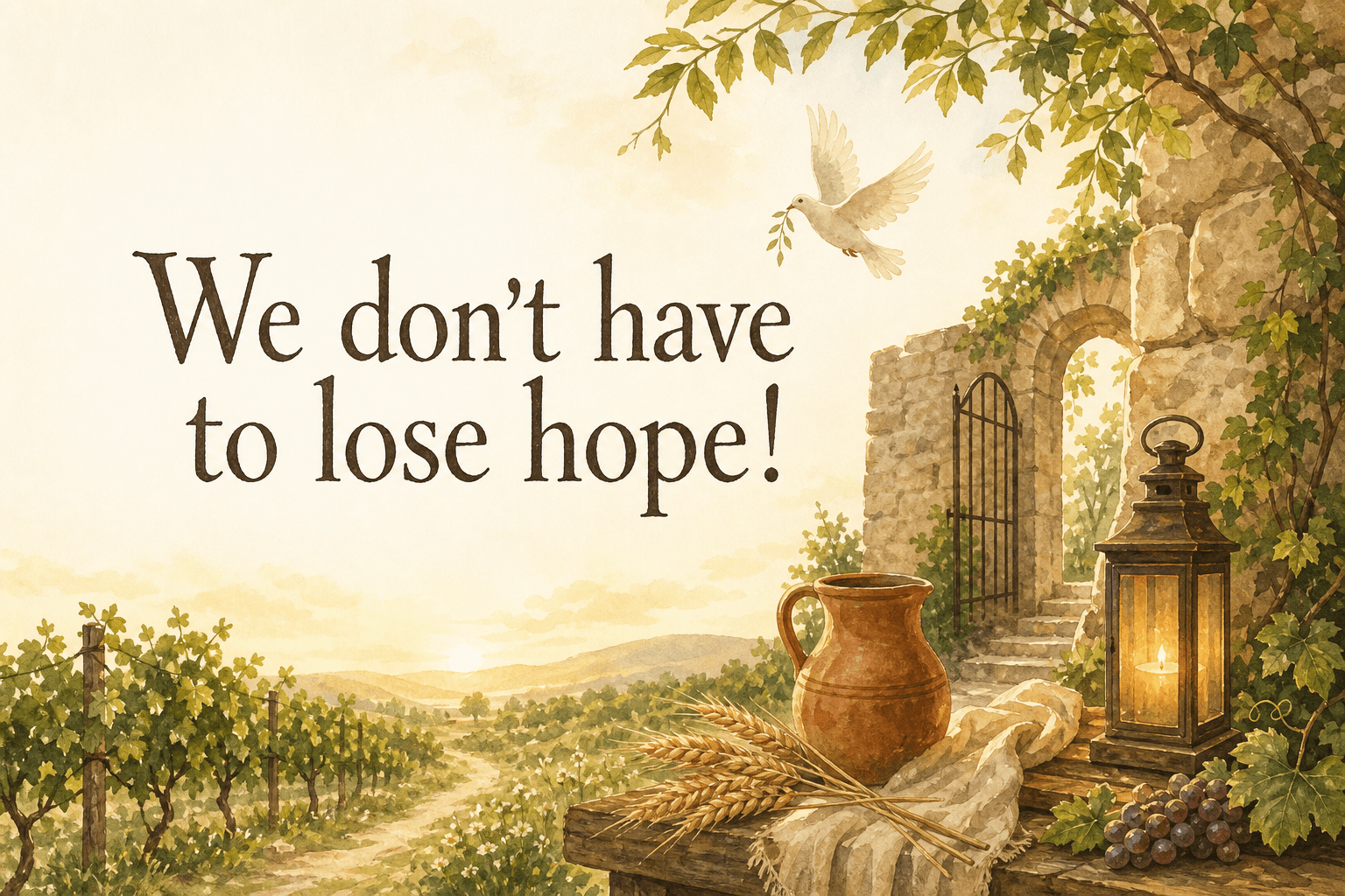 We don't have to lose hope!